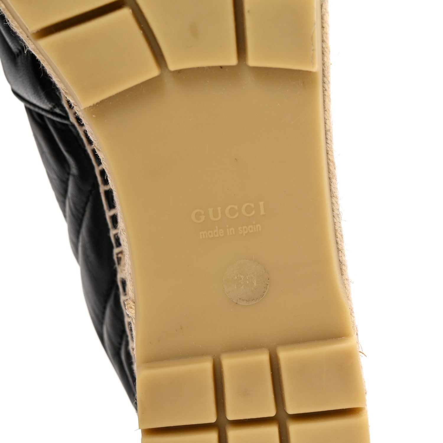 Gucci Nappa Matelasse GG Marmont Platform Espadrilles 39 Black 7 of 11