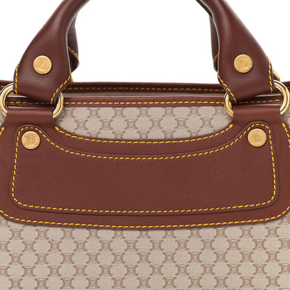 Celine Canvas Calfskin Boogie Satchel Khaki 8 of 10