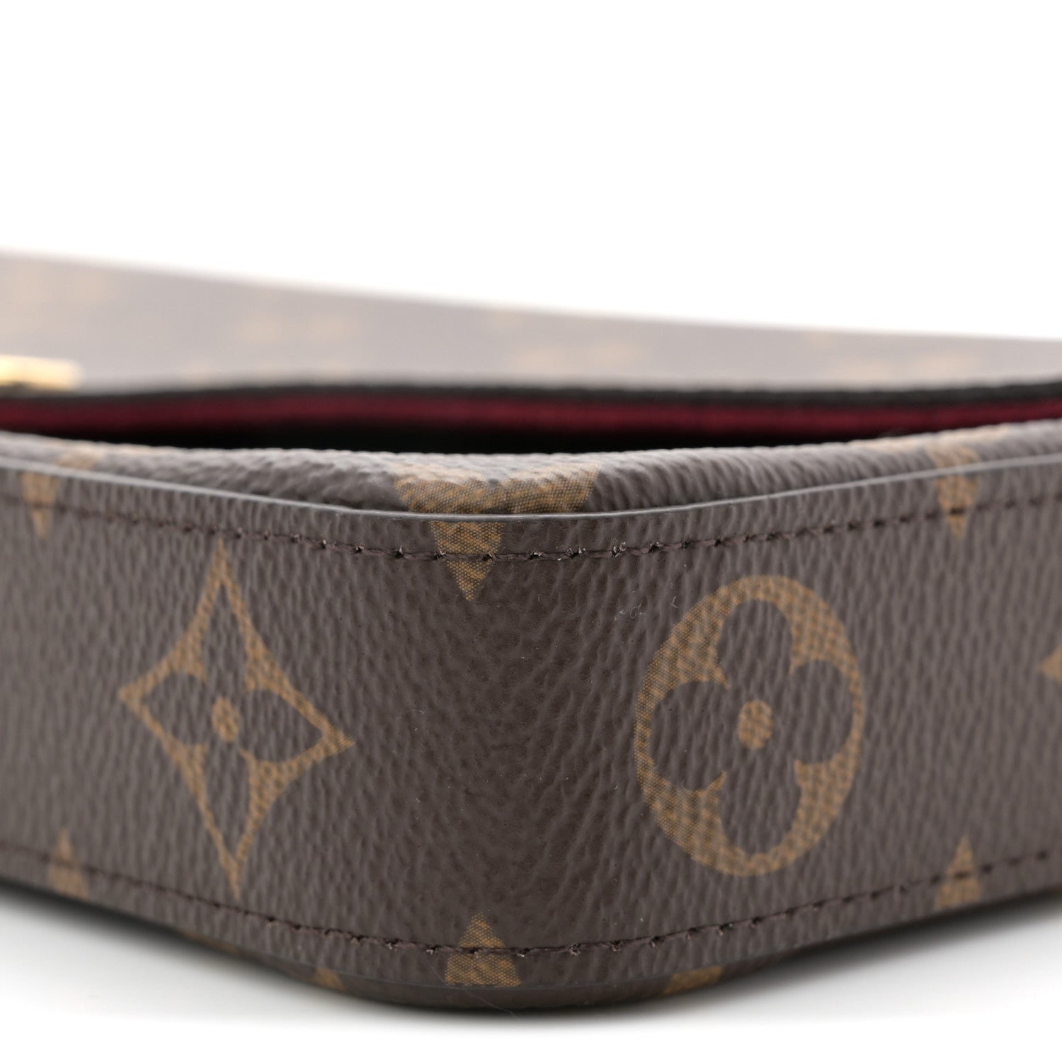 Louis Vuitton Monogram Pochette Felicie Chain Wallet Fuchsia 10 of 11