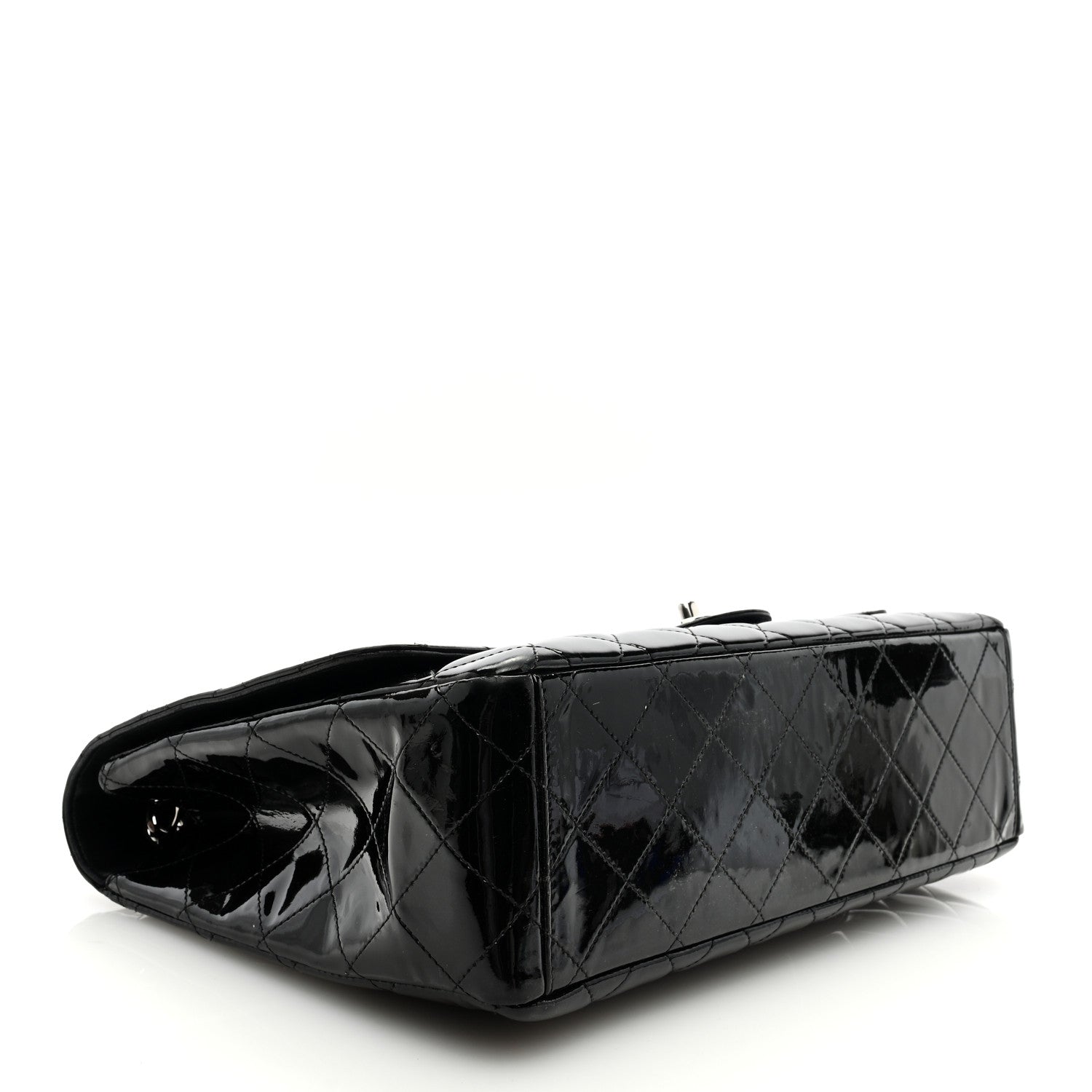 Chanel Patent Quilted Maxi Single Flap Black 4 of 10