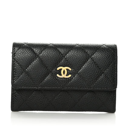 Chanel Caviar Quilted Flap Card Holder Black 1 of 7