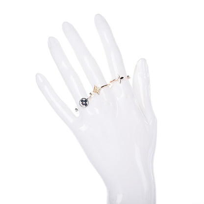 Louis Vuitton 18K Yellow Pink White Gold Diamond Idylle Blossom Ring 3 Set 53 6.25 2 of 7