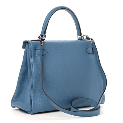 Hermes Togo Kelly Retourne 28 Azur 3 of 10