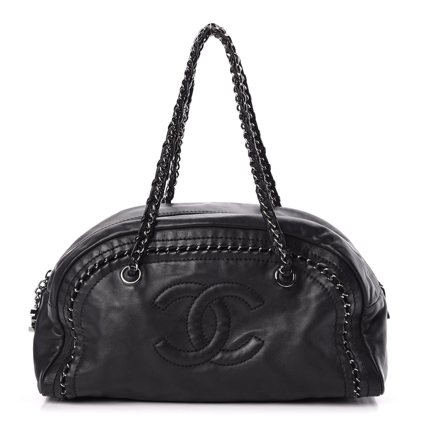 Smooth Calfskin Medium Luxe Ligne Bowler Black