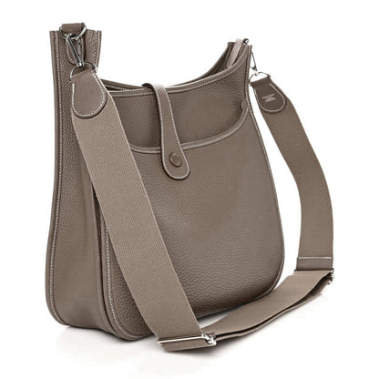 Hermes Taurillon Clemence Evelyne III GM Etoupe 3 of 10