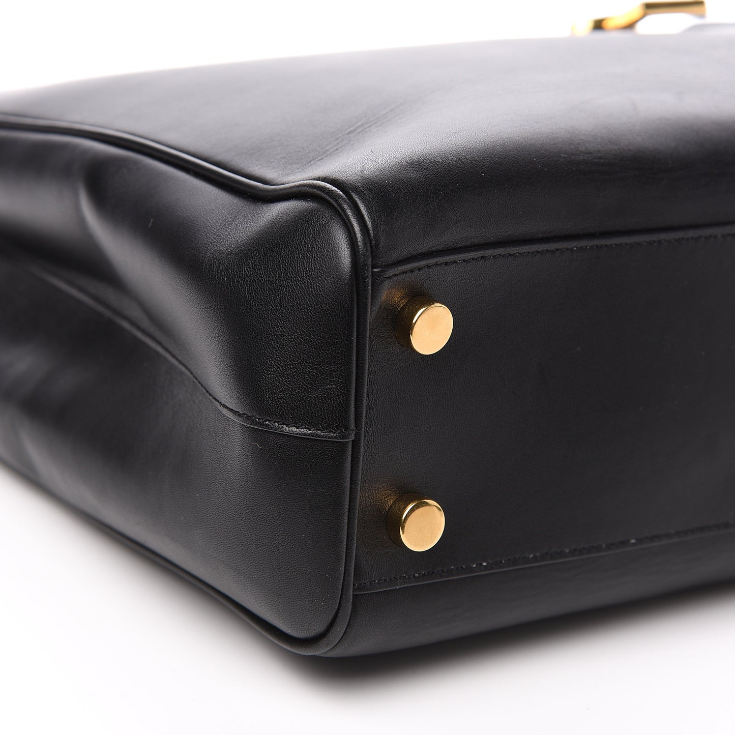 Calfskin Classic Monogram Shopping Bag Black
