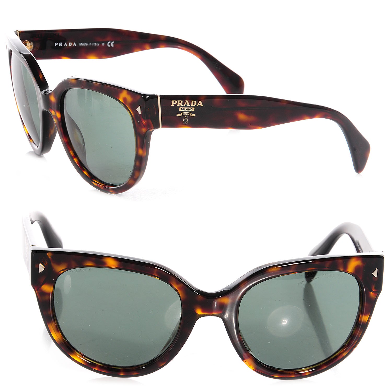 Prada Tortoise Shell Sunglasses SPR 17O 1 of 6