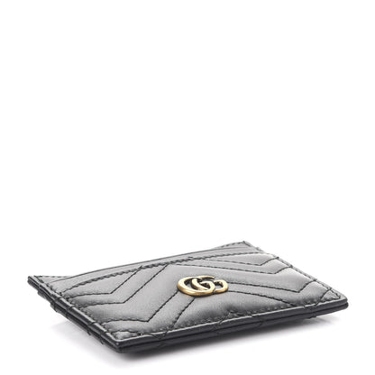 Gucci Calfskin Matelasse GG Marmont Card Holder Black 4 of 7