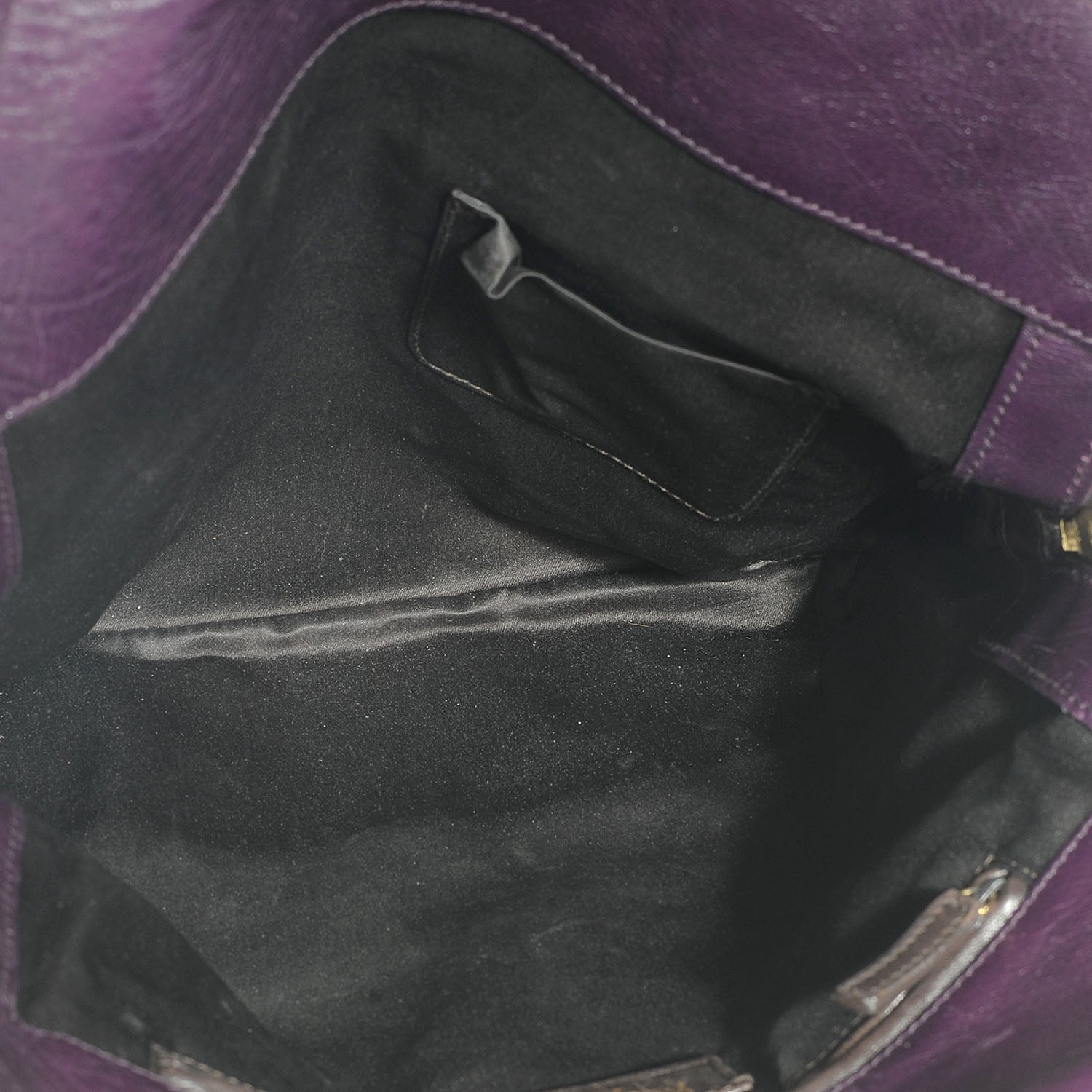 Saint Laurent Leather Tribute Tote Purple 5 of 7