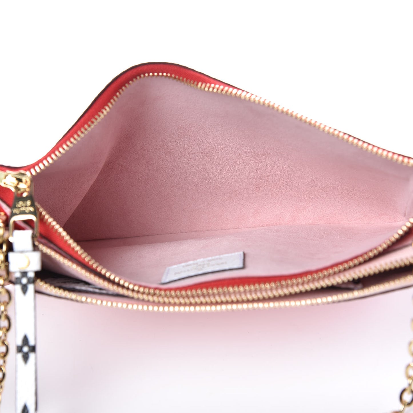 Monogram Giant Double Zip Pochette Rouge