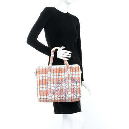 Louis Vuitton Woven Street Shopper PM Orange 2 of 7
