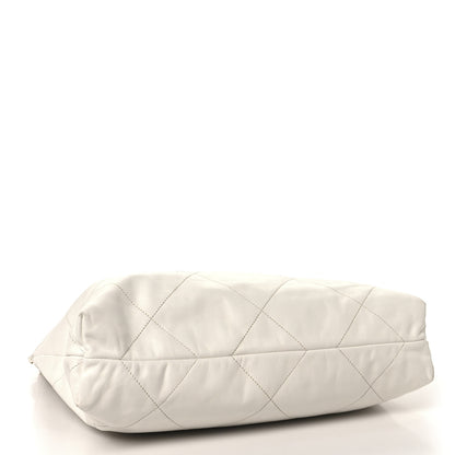 Chanel Shiny Calfskin Quilted Chanel 22 White 5 of 12