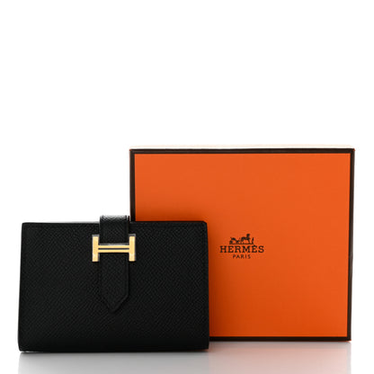 Hermes Epsom Bearn Card Holder Wallet Black 8 of 8