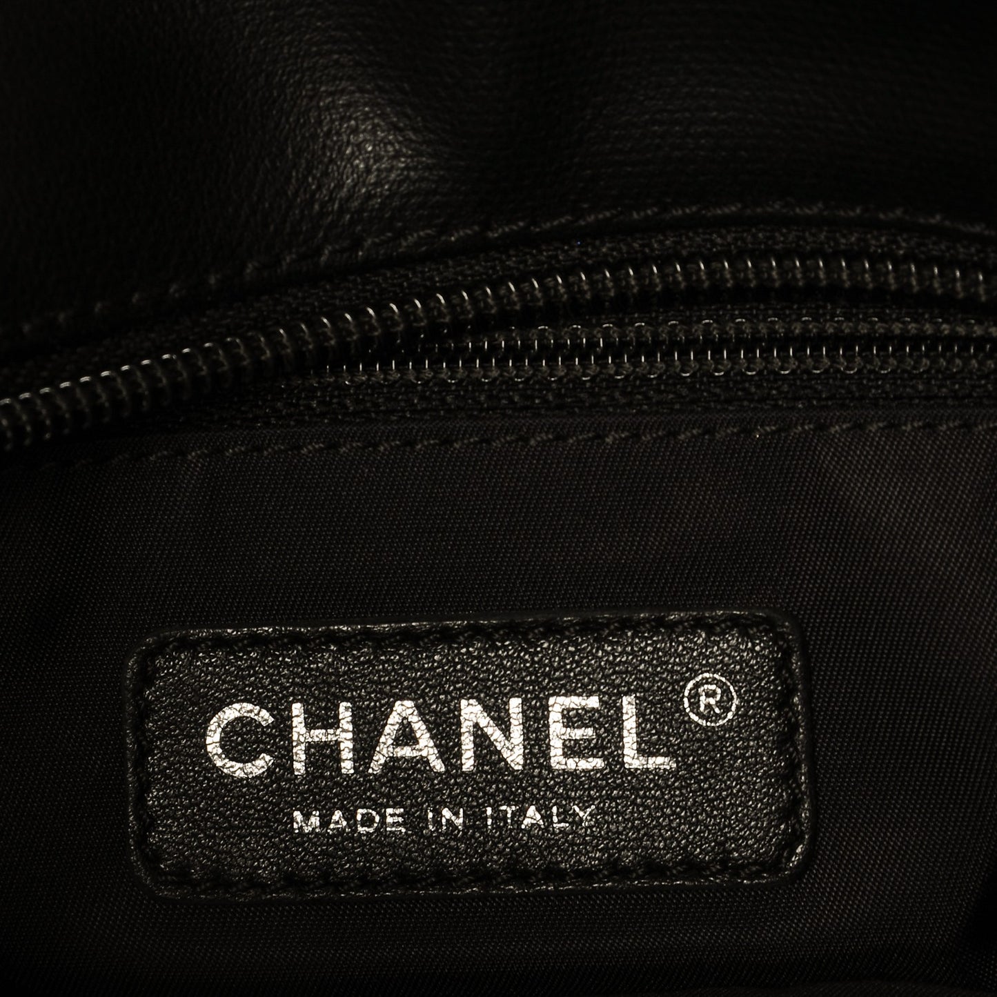 Coated Canvas Quilted Small Paris Biarritz Tote Black