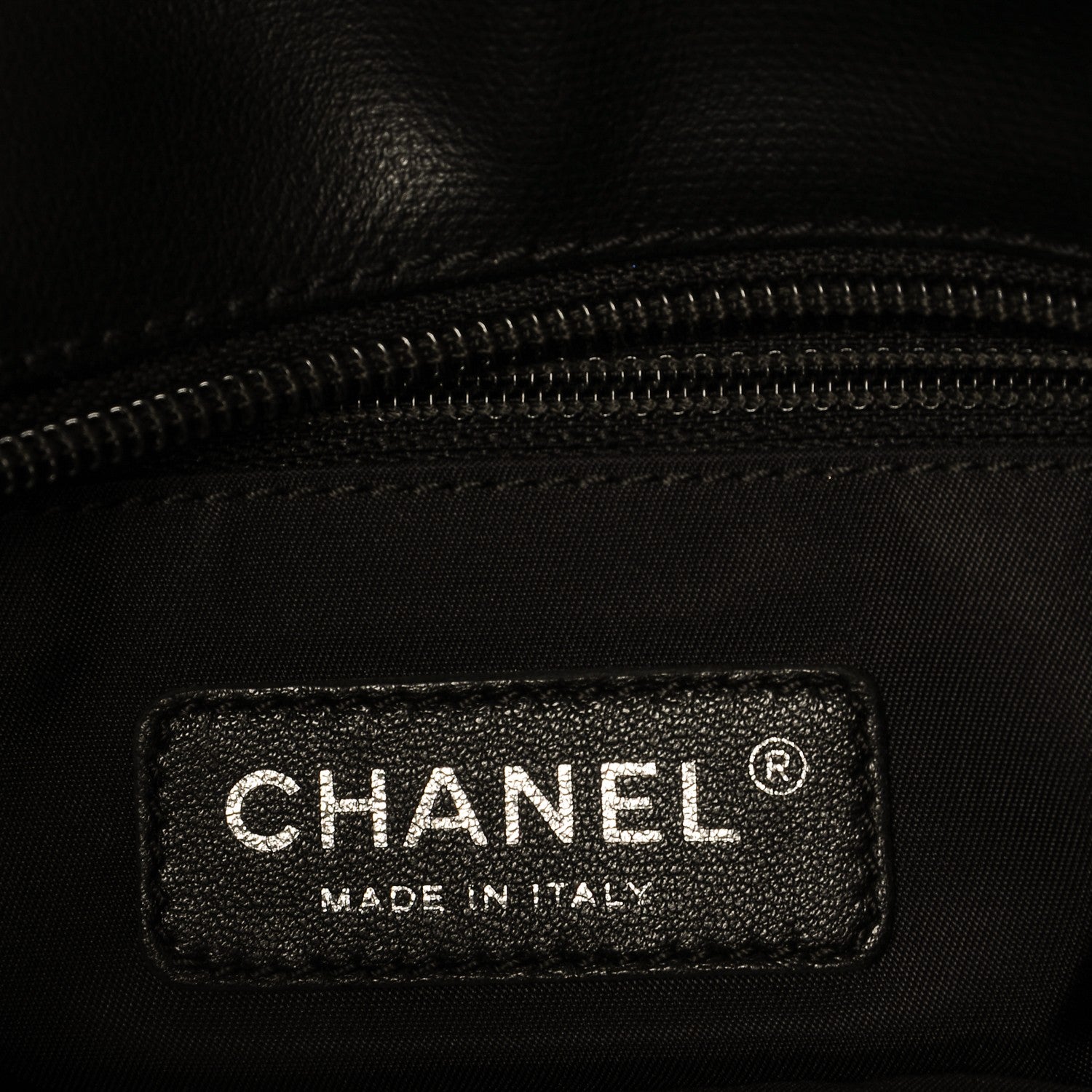 Chanel Coated Canvas Quilted Small Paris Biarritz Tote Black 6 of 7