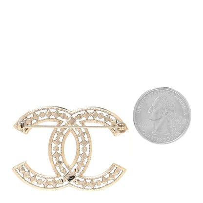 Chanel Metal CC Brooch Light Gold 2 of 4