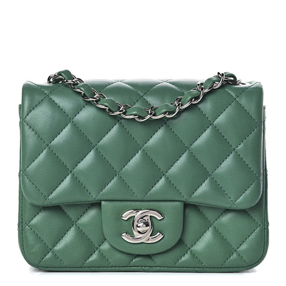 Chanel Lambskin Quilted Mini Square Flap Green 1 of 9