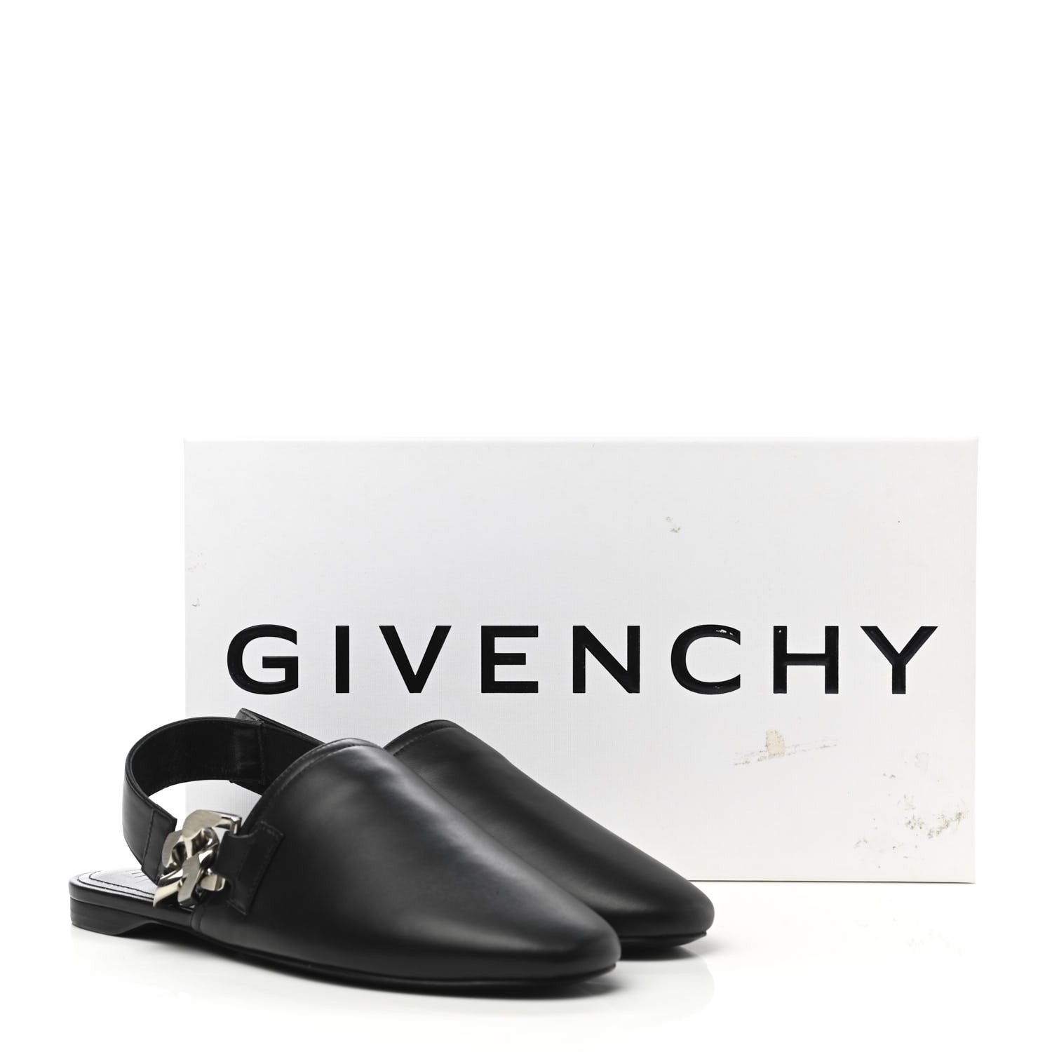 Givenchy Nappa G-Chain Slingback Flat 37 Black 9 of 9