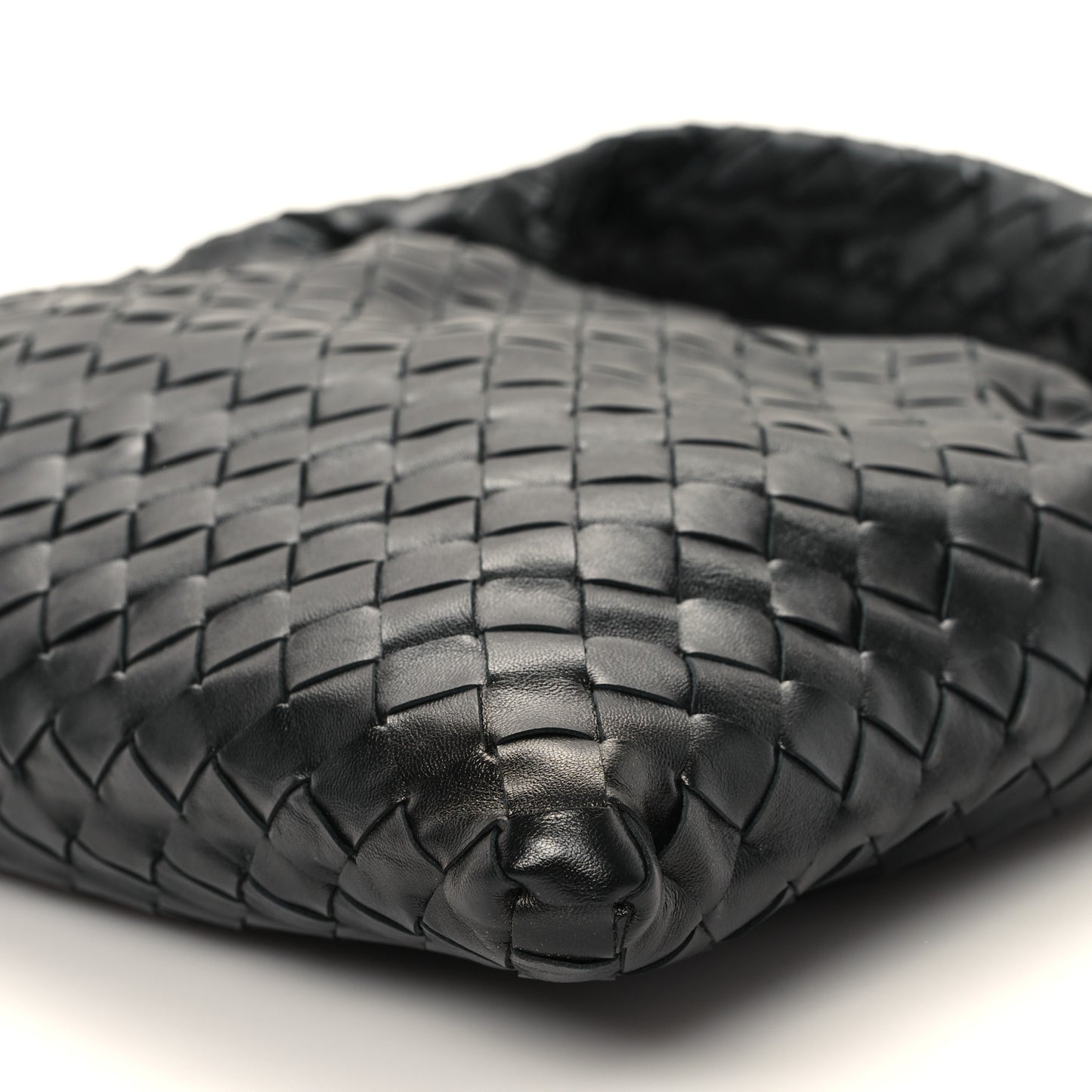 Calfskin Intrecciato Small Hop Black
