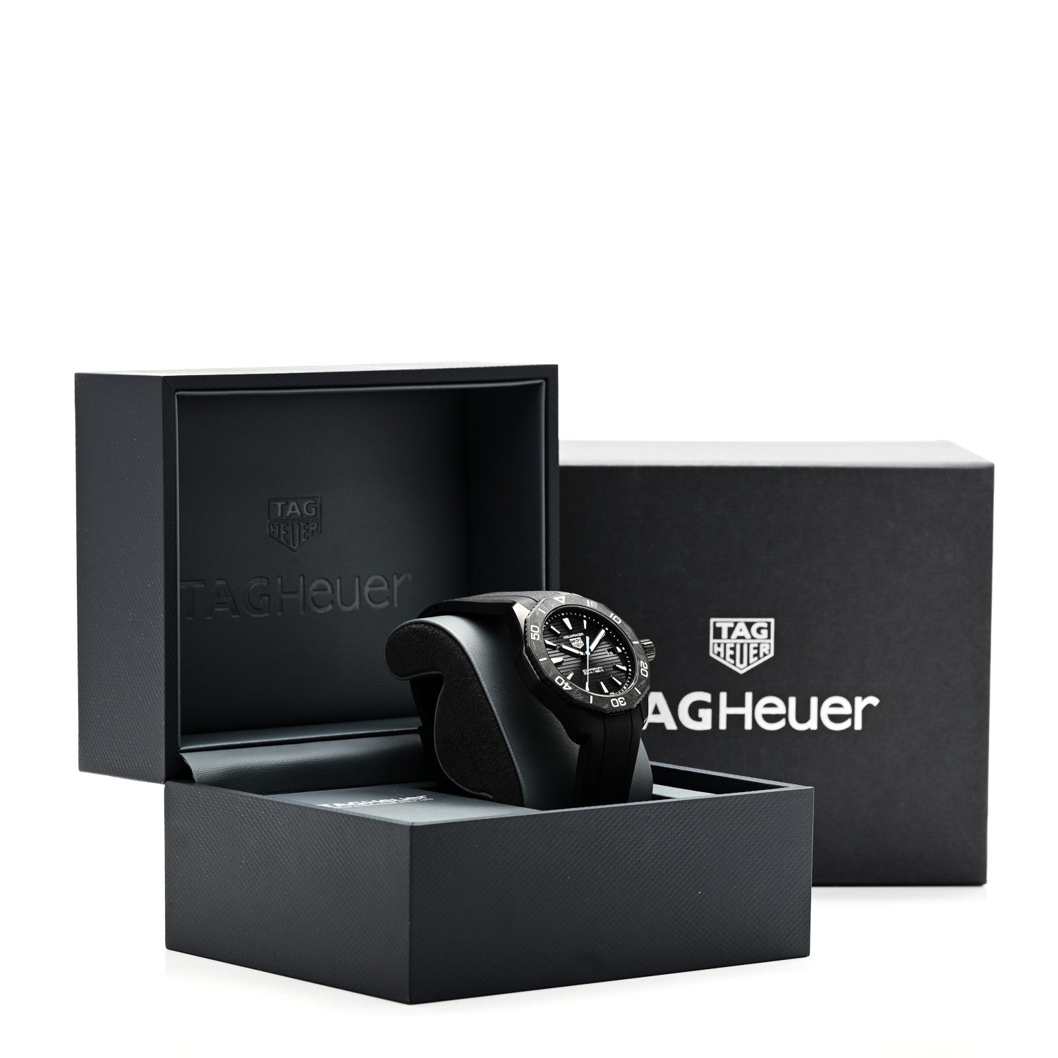Tag Heuer Stainless Steel Rubber 40mm Aquaracer Professional 200 Solargraph Quartz Watch Black WBP1112 5 of 5