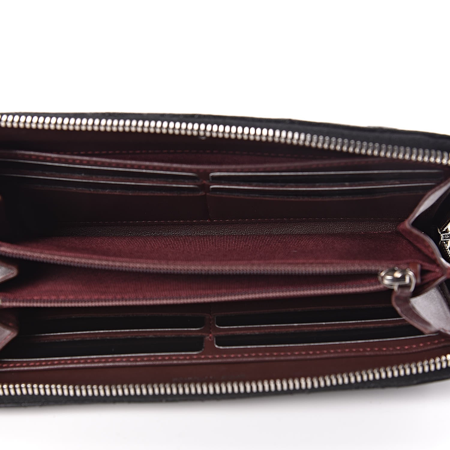 Chanel Lambskin Quilted Large Gusset Zip Around Wallet Black 5 of 10