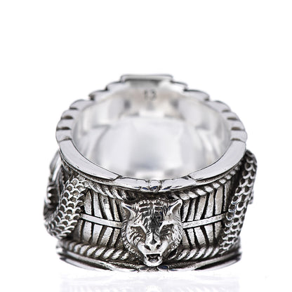 Gucci Sterling Silver Resin Large Garden Ring 54 6.75 4 of 5