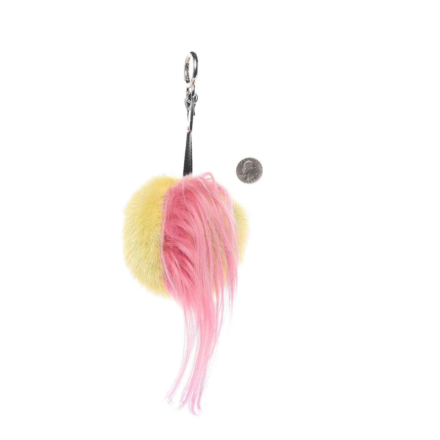 Mink Goat Fur Nappa QuTweet Coolibri Bag Bug Charm Verde Acido Fuxia Multicolor Black