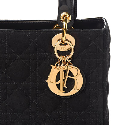Christian Dior Suede Cannage Medium Lady Dior Black 9 of 9