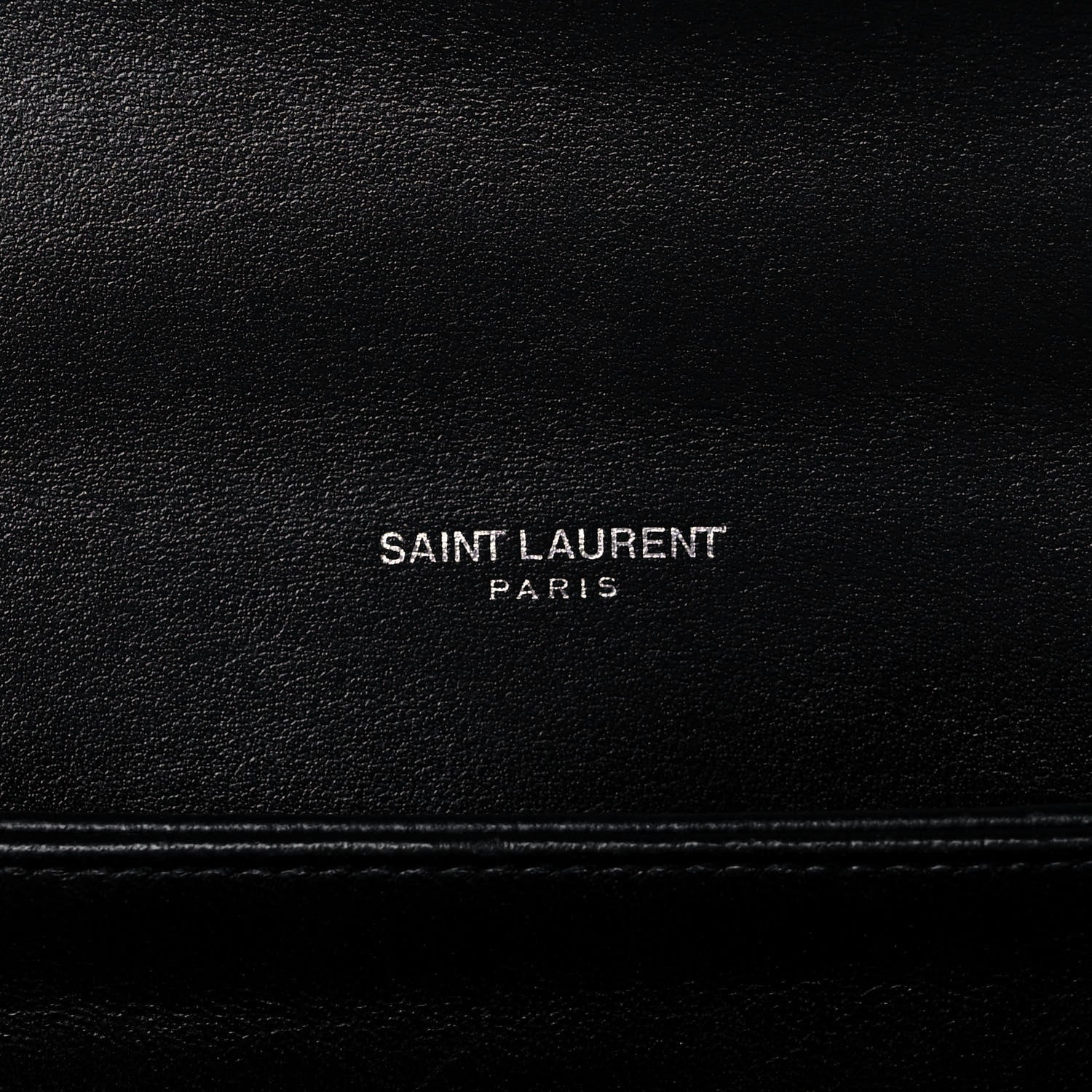 Saint Laurent Calfskin Crocodile Embossed Medium Babylone Black 5 of 13