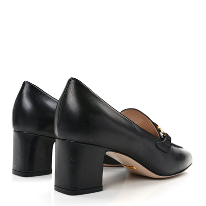 Gucci Malaga Kid Zumi Mid Heel Loafers 39.5 Black 5 of 9