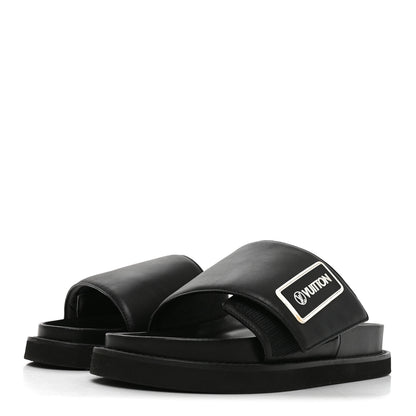 Louis Vuitton Calfskin Womens Pool Pillow Sunset Mules 40 Black 3 of 7