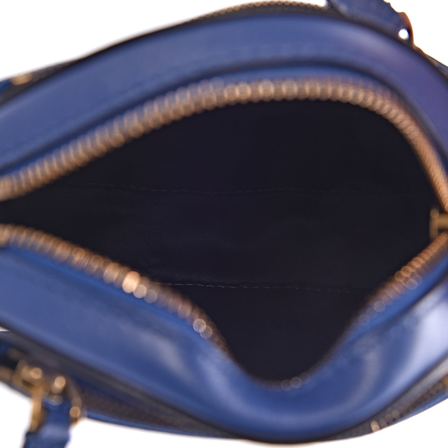 Valentino Garavani Calfskin VLogo Round Crossbody Bag Blue 5 of 10