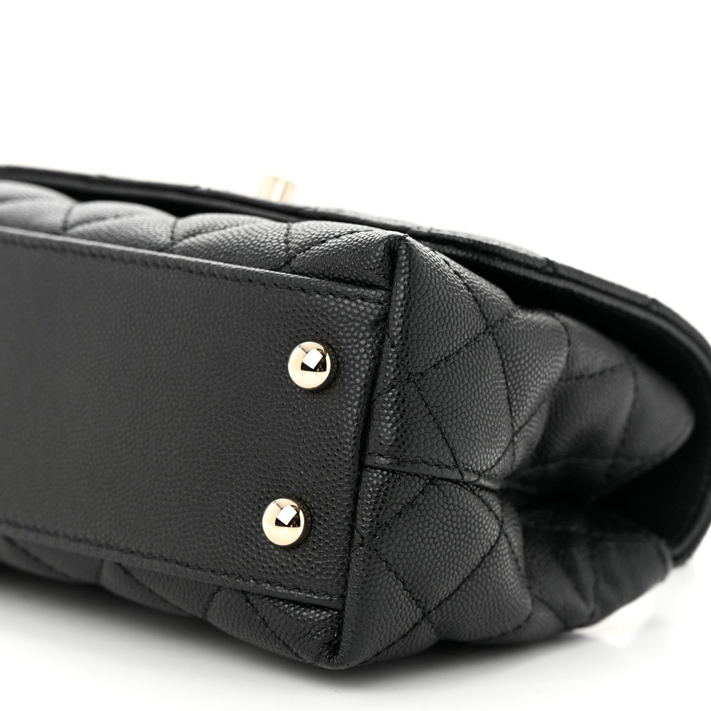 Caviar Quilted Extra Mini Coco Handle Flap Black