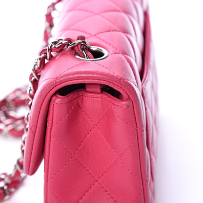 Chanel Lambskin Quilted Mini Rectangular Flap Dark Pink 14 of 17