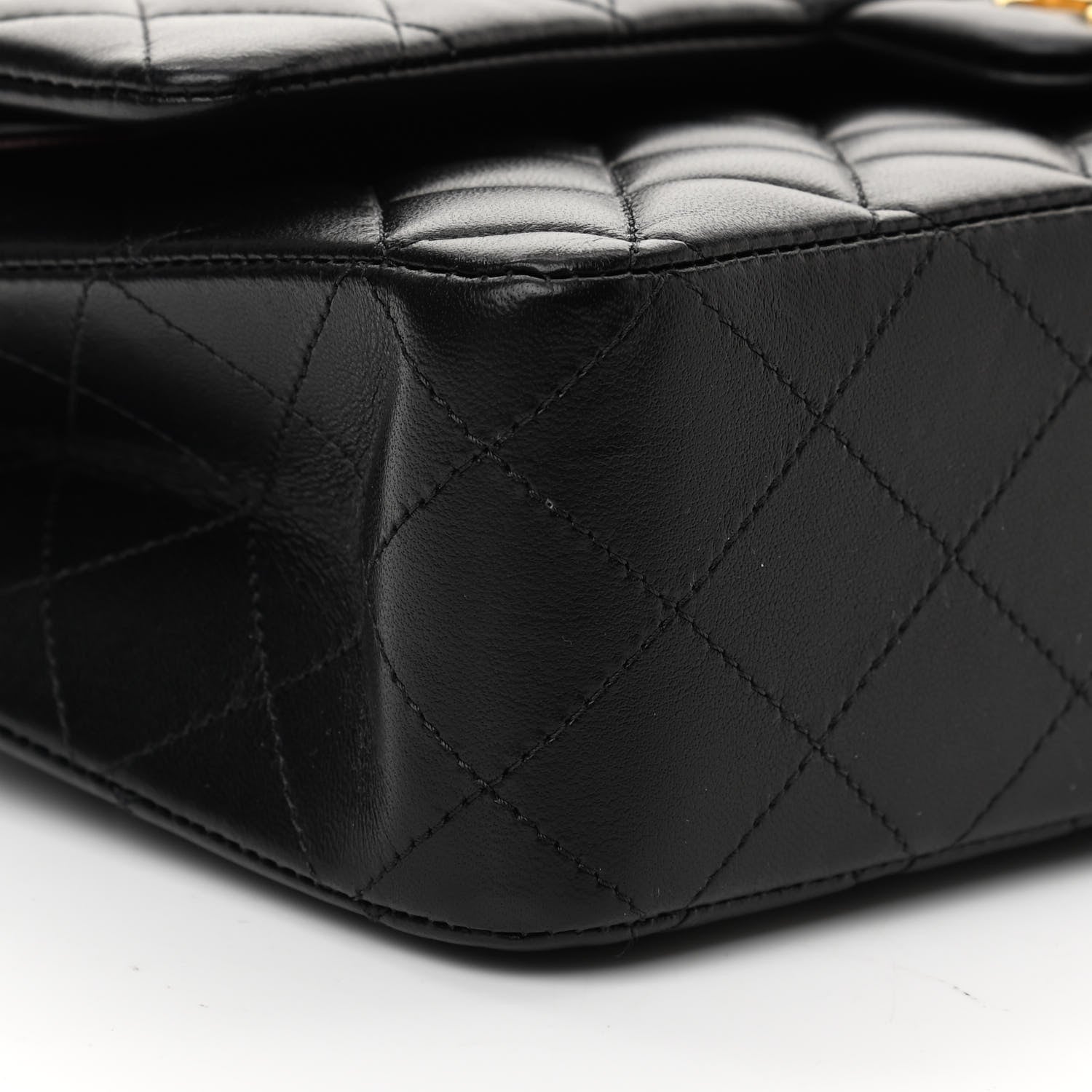 Chanel Lambskin Quilted Medium Double Flap Black 9 of 14