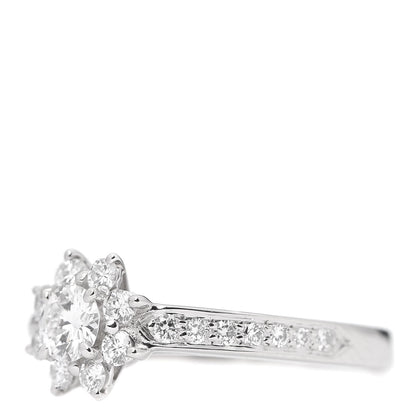 Tiffany Platinum Diamond .64ct Flora Ring 53 6.25 3 of 7