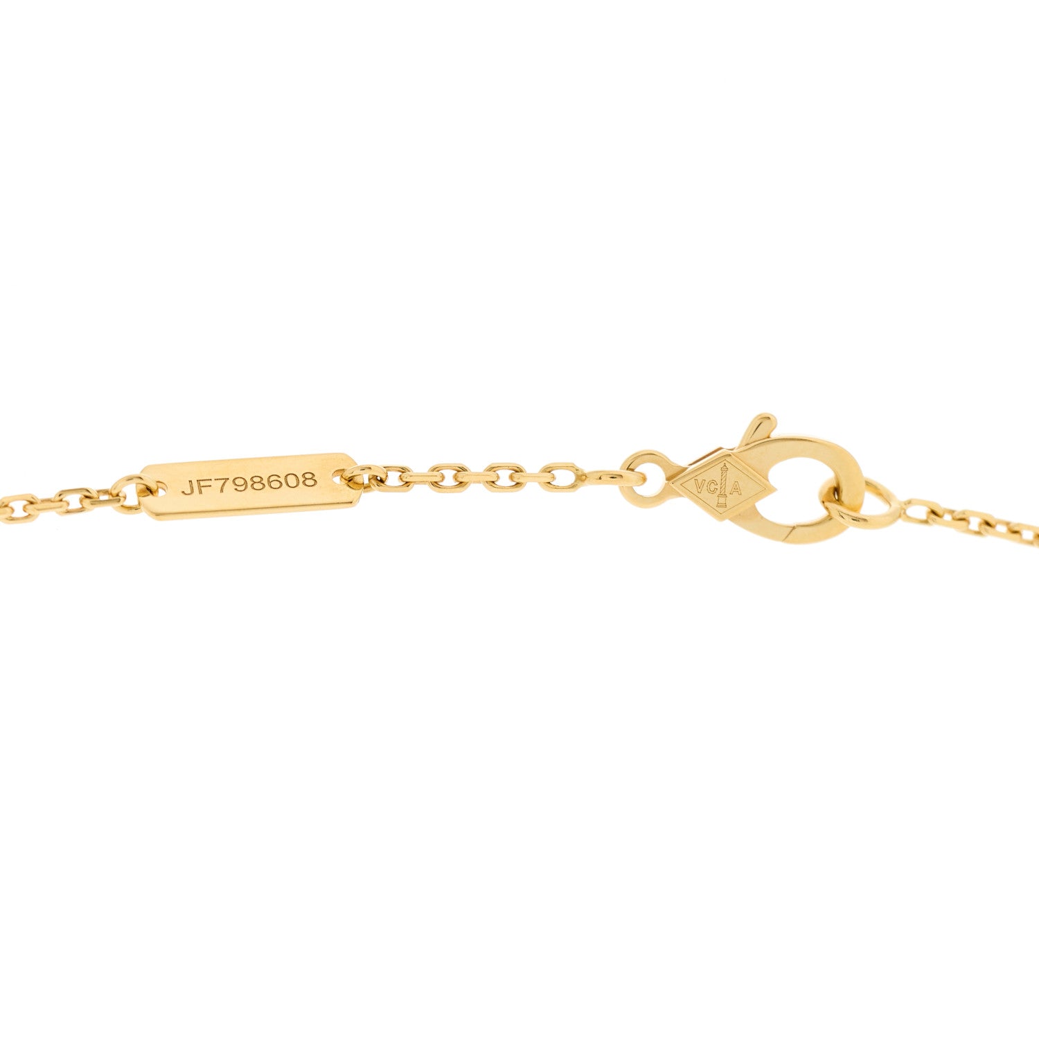 Van Cleef & Arpels 18K Yellow Gold Tiger Eye Lucky Alhambra Butterfly Pendant Necklace 5 of 5
