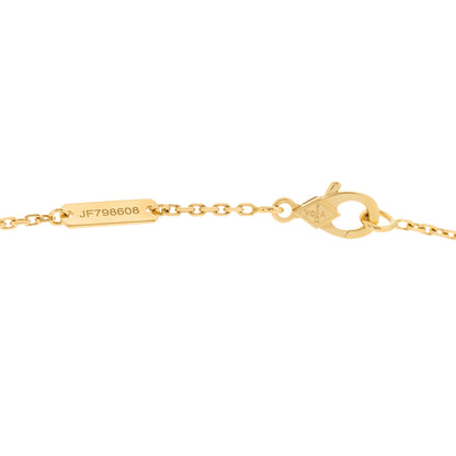 Van Cleef & Arpels 18K Yellow Gold Tiger Eye Lucky Alhambra Butterfly Pendant Necklace 5 of 5