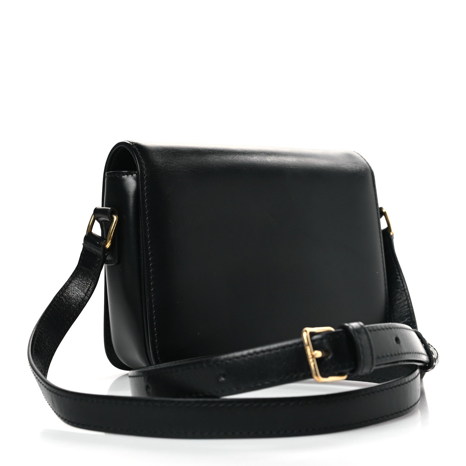 Celine Shiny Calfskin Teen Triomphe Black 3 of 9