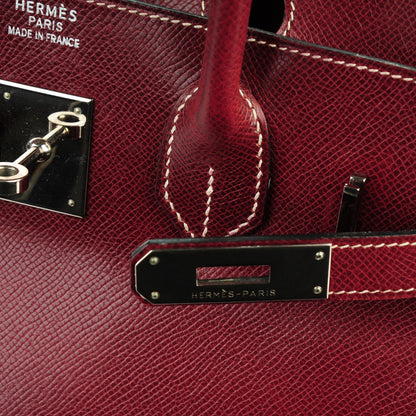 Hermes Veau Lisse Birkin 30 Rouge H 9 of 26