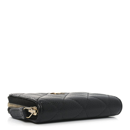 Chanel Caviar Quilted Zip Coin Purse Black 4 of 8
