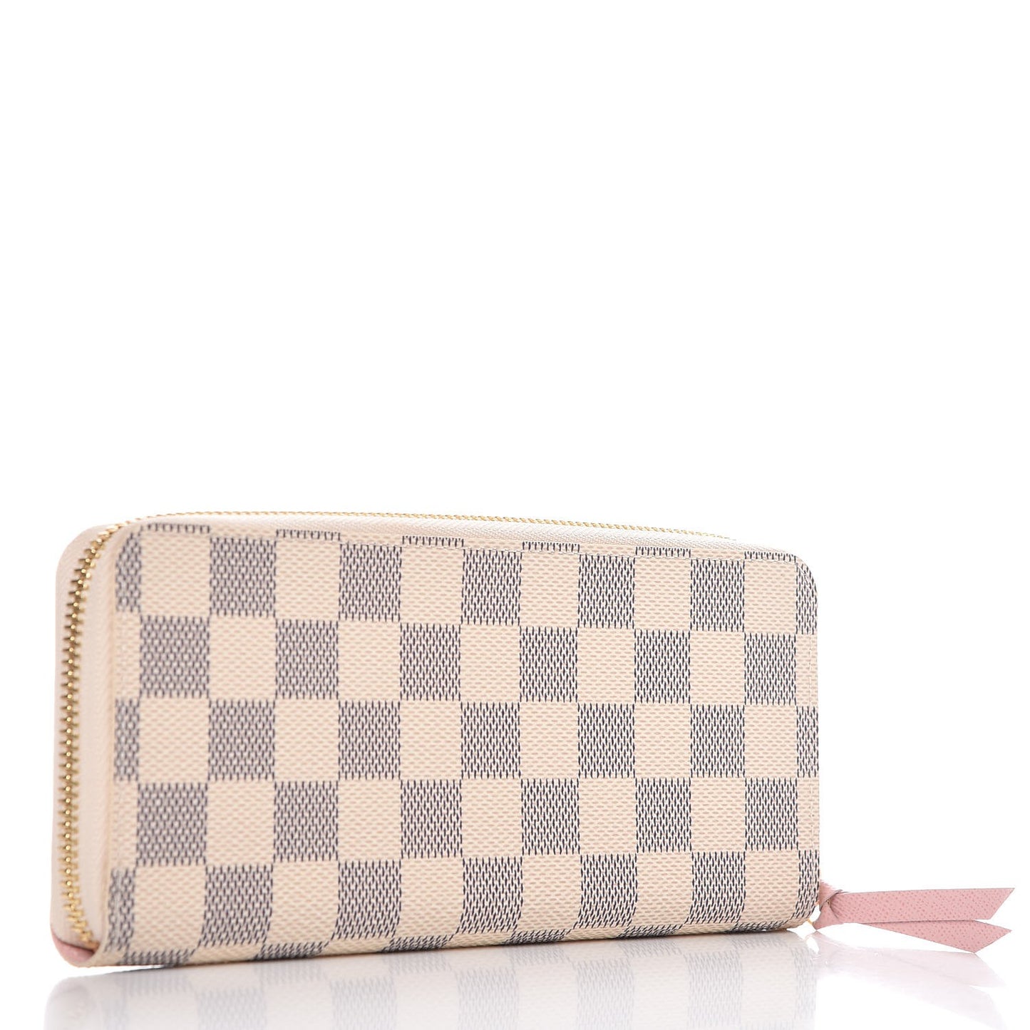 Damier Azur Clemence Wallet Rose Ballerine