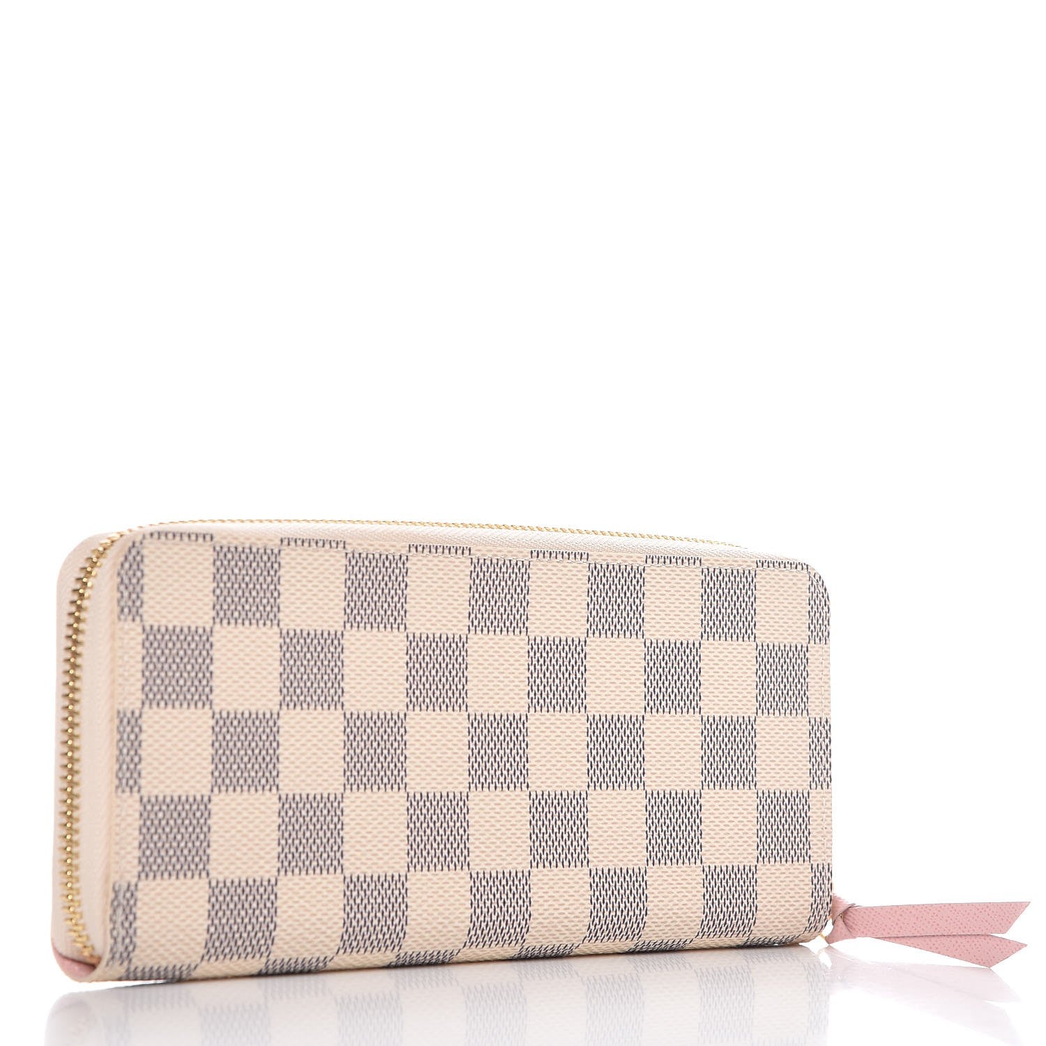 Louis Vuitton Damier Azur Clemence Wallet Rose Ballerine 3 of 8