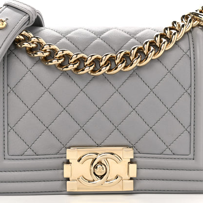 Chanel Calfskin Quilted Small Boy Flap Grey 7 of 11