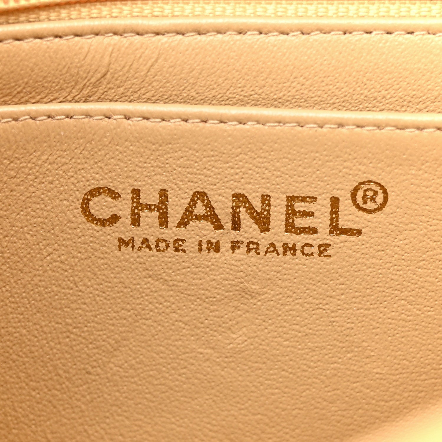 Chanel Lambskin Quilted Mini Square Flap Beige 6 of 13