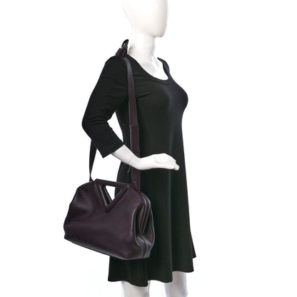 Bottega Veneta Calfskin Medium The Point Triangle Bag Grape 2 of 9
