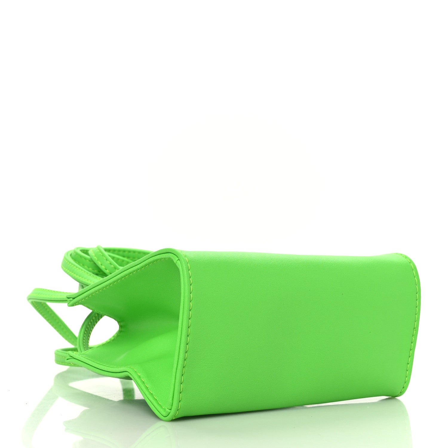 Telfar Vegan Leather Small Shopping Bag Highlighter Green 4 of 8