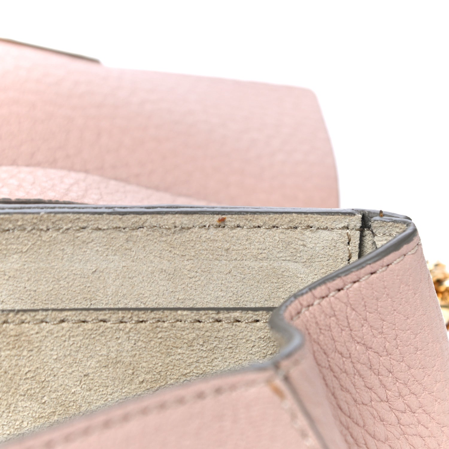 Chloe Grained Lambskin Mini Drew Shoulder Bag Cement Pink 13 of 14