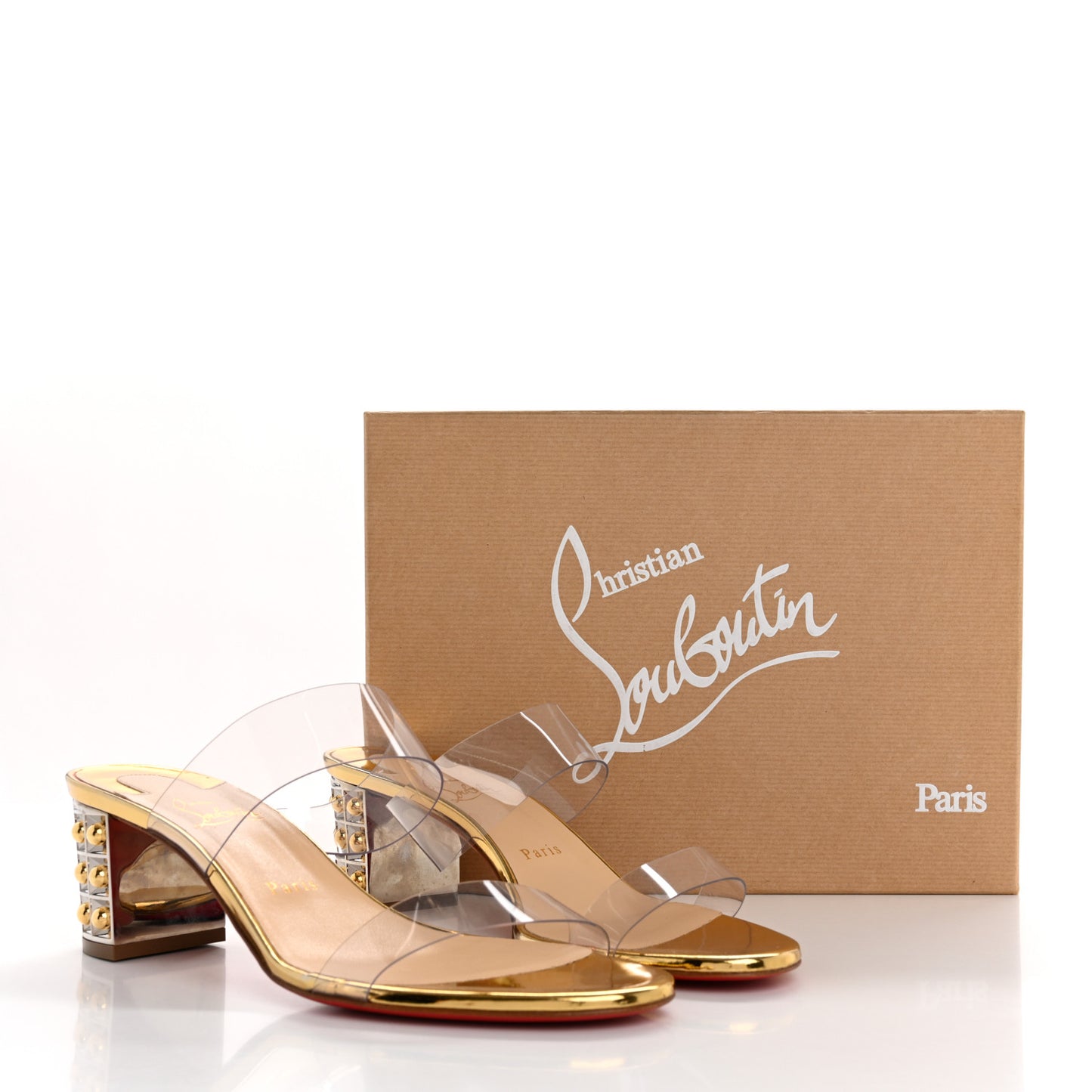 PVC Vasa Opticat 55 Slide Sandals 40.5 Gold