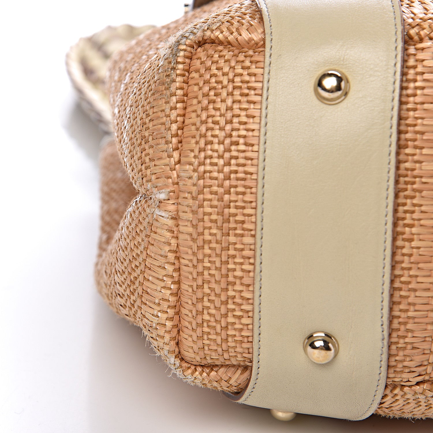 Gucci Straw Medium Pelham Shoulder Bag Off White 10 of 12